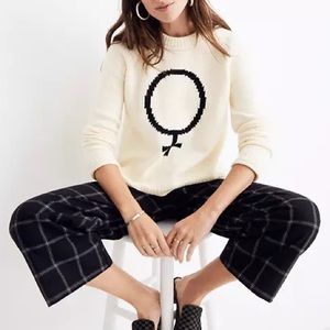 Madewell x Girls Inc Female Symbol Keaton Sweater XS